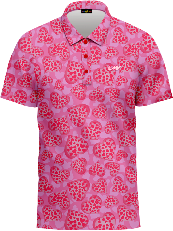 MEN POLO Blasting Love - ROMANCE PINK