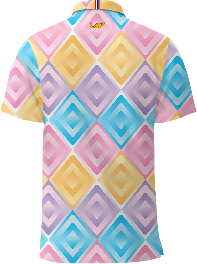 MEN POLO Diamond 3D - PASTEL