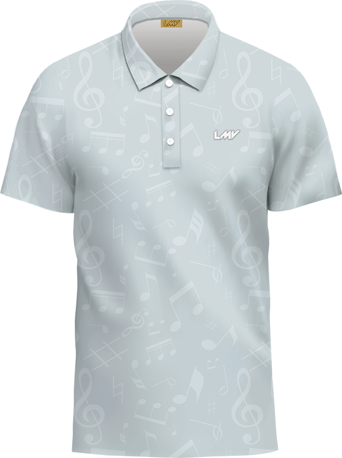 MEN POLO Icon - GRAY MUSIC NOTE