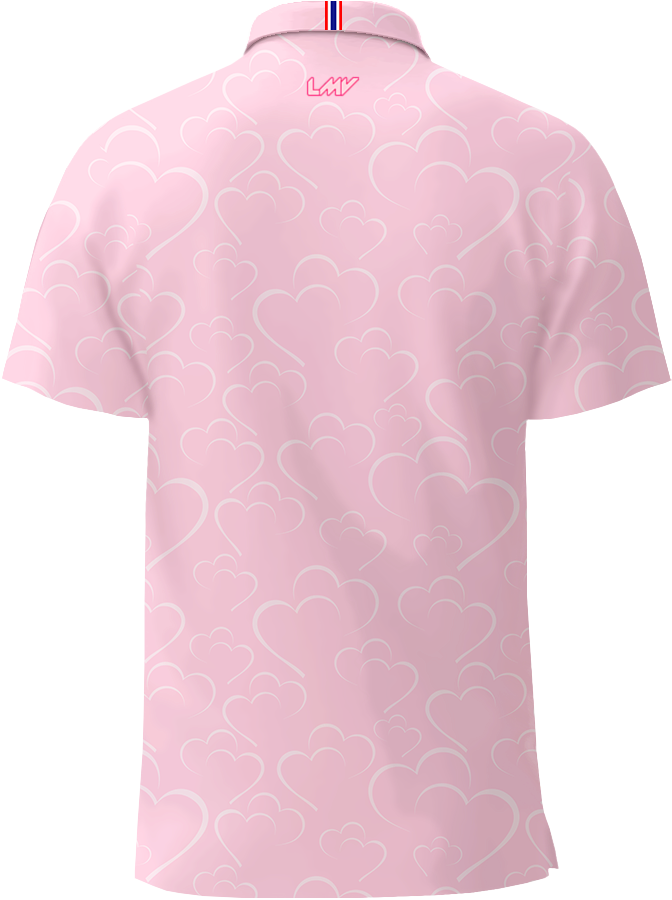 MEN POLO Icon - PINK DUO HEART