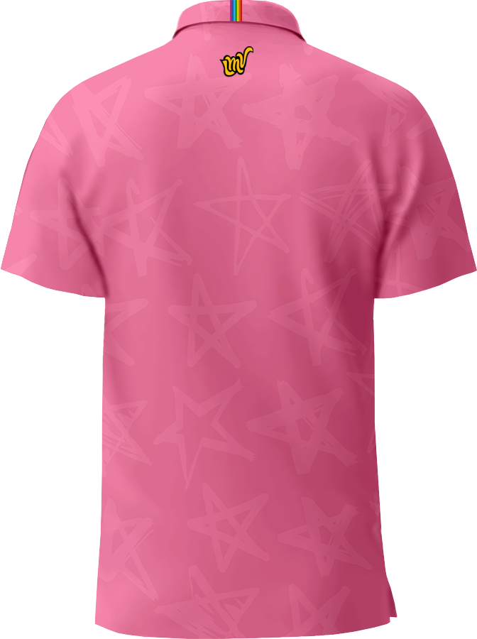 MEN POLO Shining Stars - FUCHSIA