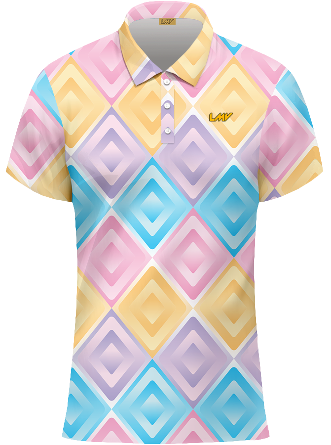WOMEN POLO Diamond 3D - PASTEL