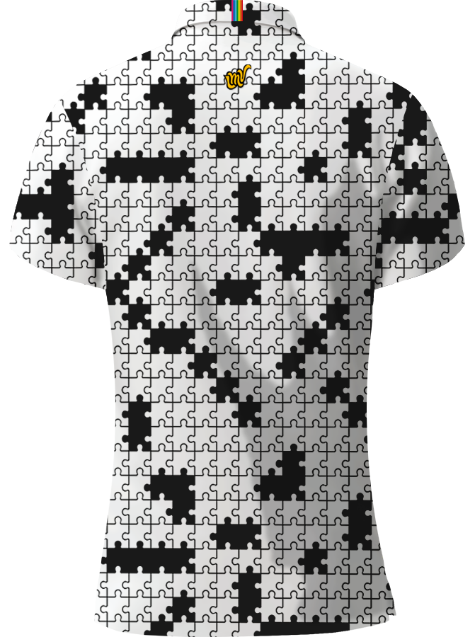 WOMEN POLO Puzzle - BLACK & WHITE